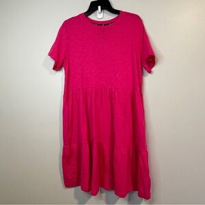 GAP Pink Tiered Dress Beetroot Purple
